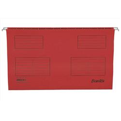Bantex Flex Suspension File Kraft V-Base 15mm Square 30mm Foolscap Red Ref 100331440
