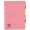 5 Star Office Subject Dividers Multipunched Manilla Board 12-Part A4 Assorted