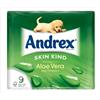 Image of Andrex Toilet Rolls Aloe Vera Rippled [Pack 9] - M01388