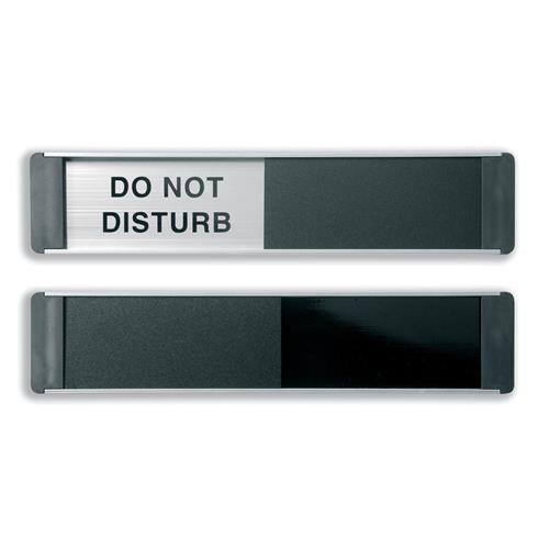 sliding door sign do not disturb w255xh52mm aluminium anmd pvc