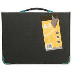 Presentation Case Vinyl Metal Trim Capacity 25 Sleeves 3 Ring A3 Black
