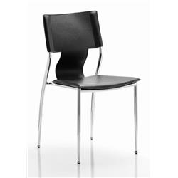 Zulu Visitor Chair Black Hard PVC - BR000146 Zulu Visitor Chair Black Hard PVC - BR000146