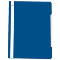 Leitz Standard Data Files Semi Rigid PVC Clear Front 20mm Title Strip A4 Blue Ref 4191-00-35 - Pack 25