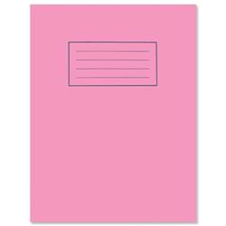 Silvine Exercise Book Plain 75gsm 80 Pages 229x178mm Pink Ref EX112 - Pack 10