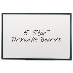 5 Star Office Drywipe Board Lightweight with Fixing Kit and Detachable Pen Tray W1200xH900mm