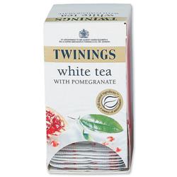 Twinings Infusion Tea Bags Individually-wrapped White Tea and Pomegranate Ref A07568 - Pack 20