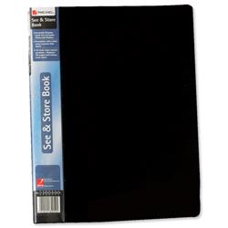 Rexel See and Store Display Book with Full-length Spine Ticket 20 Pockets A4 Black Ref 10555BK