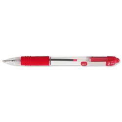Zebra Z-Grip Retractable Ball Pen Metal Clip Medium Red Ref 22230 - Pack 12