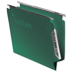 Rexel Crystalfile Extra Lateral File Polypropylene W330mm V-base Green Ref 300121 - Pack 25