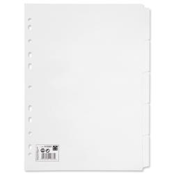 5 Star Office Subject Dividers Multipunched Manilla Card 5-Part A4 White