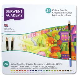 Derwent Academy Colouring Pencils High -quality Pigments Assorted Ref 2301938 - Pack 24