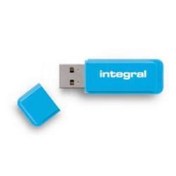 Integral Neon Flash Drive USB 2.0 Blue 16GB Ref INFD16GBNEONB
