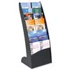Image of Literature Display Holder Curved 8x20mm Compartments 5.9Kg Black