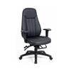 Image of Zeus Black Leather Faced Task High Back Chair - ZEU300K2