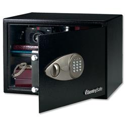 Sentry X125 Security Safe Electronic Lock 4mm Door 2mm Walls 13kg 33.3 Litre W430xD370xH270mm Ref X125