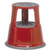 5 Star Facilities Step Stool Mobile Spring-loaded Castors Max 150kg Top D290xH430xBase D435mm 5kg Red