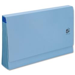 5 Star Office De Luxe Expanding File with Flap 16 Pockets A-Z 12 Months 1-31 Foolscap Blue