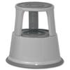 5 Star Facilities Step Stool Mobile Spring-loaded Castors Max 150kg Top D290xH430xBase D435mm 5kg Grey