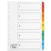 Image of 5 Star Index 150gsm Card with Coloured Mylar Tabs 1-5 A4 - 464289