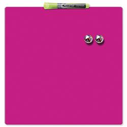 Rexel Magnetic Drywipe Board Square Tile 360x360mm Shocking Pink Ref 1903803