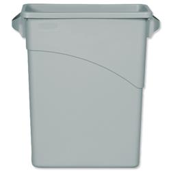 Rubbermaid Slim Jim Recycling Container Bin 60 Litres Grey Ref 3541-00-GRY + 25% Cashback