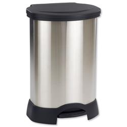 Rubbermaid Stainless Steel Step On Waste Container 114 Litres Ref 6146-87