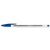 Bic Cristal Ball Pen Clear Barrel 1.0mm Tip 0.4mm Line Blue Ref 8373602 - Pack 50