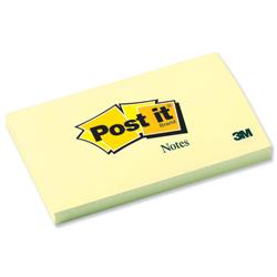Post-it Canary Yellow Notes Pad of 100 Sheets 76x127mm Ref 655YE - Pack 12