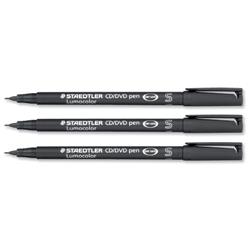 Staedtler Lumocolor CD/DVD Marker Pens Line 0.4mm Assorted Ref 310CDS - Pack 4