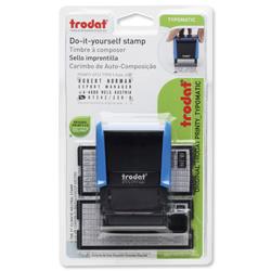 Trodat 4912 Printy Typo D-I-Y Stamp Kits Ink Tweezers and Lettering 3mm 4mm 4 Line Ref 43197