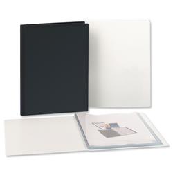 5 Star Office Display Book Rigid Cover Personalisable Polypropylene 20 Pockets A4 Black