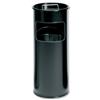Image of Durable Ashtray Waste Bin with 1.5 Kilos of Silver Sand 17 Litre Black
