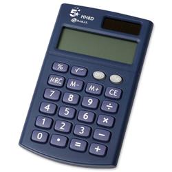 5 Star Office Calculator Handheld 8 Digit 3 Key Memory Battery-power W56xD100xH8mm Ref HH8D
