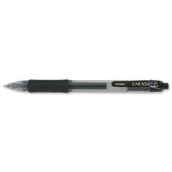 Zebra Sarasa Retractable Rollerball Gel Ink Pen Broad Black Ref 13691 - Pack 12