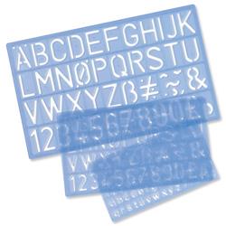 Stencil Pack of Letters Numbers and £/p Symbols 10mm 20mm 30mm