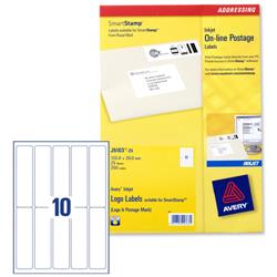 Avery J5103 SmartStamp Logo Labels 135x38mm 10 per Sheet Ref J5103-25 - 250 Labels