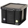 Really Useful Storage Box Plastic Recycled Robust Stackable 35 Litre W390xD480xH310mm Black Ref 35L