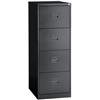 Trexus by Bisley 4 Drawer Foolscap Lockable Steel Filing Cabinet Black Ref CC4H1A av1