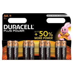 Duracell Plus Battery Alkaline 1.5V AA Ref MN1500B8 - Pack 8