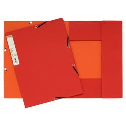 Cartelletta con elastico FOREVER® Exacompta - a 3 lembi - rosso/arancio