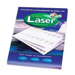 Etichette adesive Copy Laser Tico - con margini - 105x48 mm - 12 etichette/ff - 100 fogli