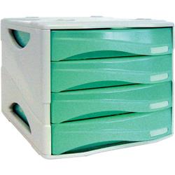 Offerte prezzi Cassettiera smile arda verde traslucido 4 cassetti Cassettiera smile arda verde traslucido 4 cassetti