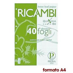 Offerte prezzi Ricambi forati pigna - a4 - a quadretti 4 mm 4m - 40 fogli Ricambi forati pigna - a4 - a quadretti 4 mm 4m - 40 fogli