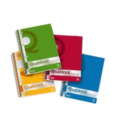 Offerte prezzi Blocco spiralato quablock evolution skip pigna a4 righe 1r Blocco spiralato quablock evolution skip pigna a4 righe 1r