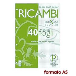 Offerte prezzi Ricambi forati pigna - a5 - a quadretti 4 mm 4m - 40 fogli Ricambi forati pigna - a5 - a quadretti 4 mm 4m - 40 fogli