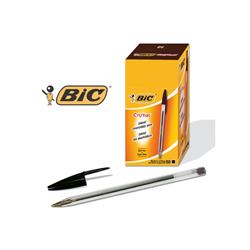 Penna a sfera Cristal® Bic - Medium - nero - tratto 1 mm - conf. 50