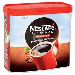 Nescafe Original Instant Coffee Granules Tin 750g Ref 12315566 - 2 Free Nestle Mini Breaks when you buy 2 Nescafe tins