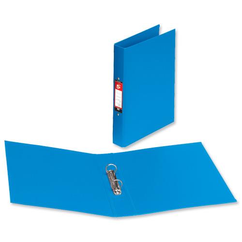 5 star office ring binder 2 o ring size 25mm polypropylene a4 blue