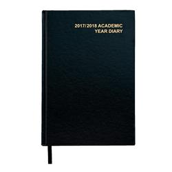 5 Star Office 2017/18 Academic Diary Day/Page A5 Black