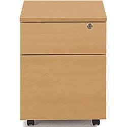 Sonix Two Drawer Mobile Pedestal Rich Beech
